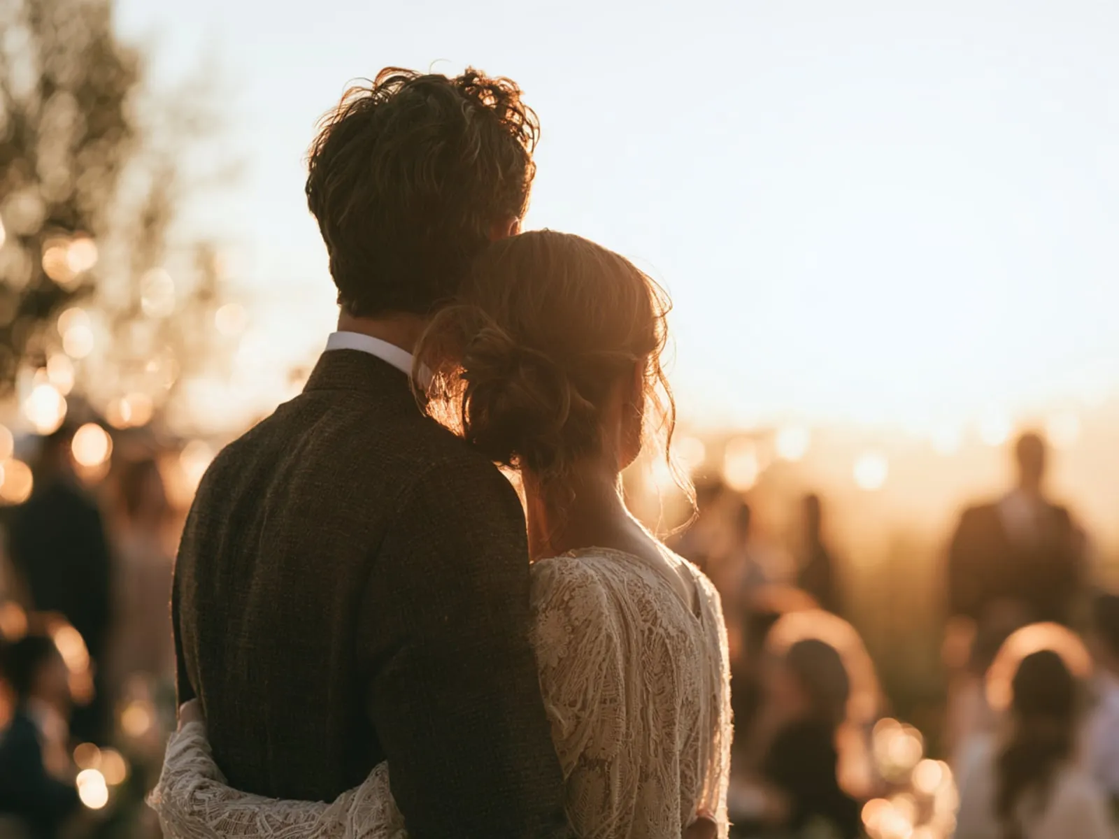 Sposi che si godono il proprio matrimonio